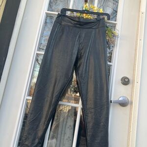 Black Faux Leather Leggings